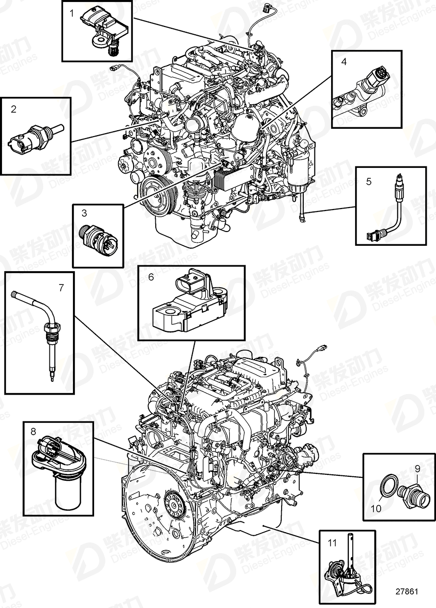 VOLVO Pressure sensor 21976026 Drawing